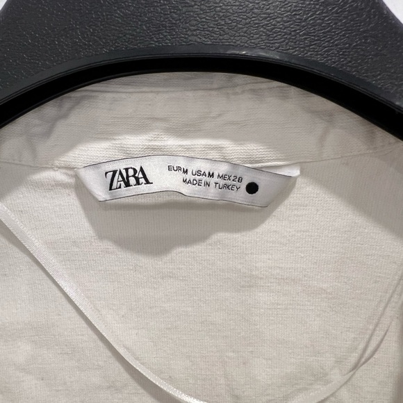 White zara ruched button up - Picture 3 of 3